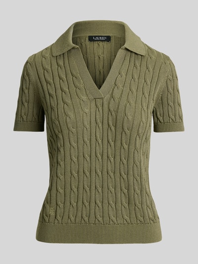 Lauren Ralph Lauren Regular Fit Poloshirt aus gewebtem Baumwoll-Mix Khaki 2