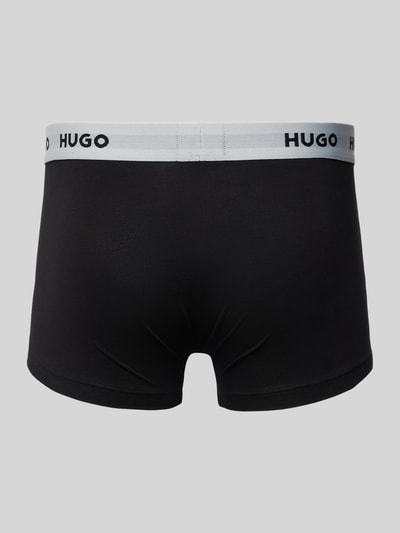 HUGO Trunks mit elastischem Label-Bund im 3er-Pack Black 3