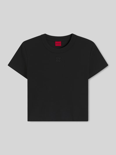 HUGO Slim Fit T-Shirt aus Baumwoll-Mix Modell 'DELANOR' Black 2