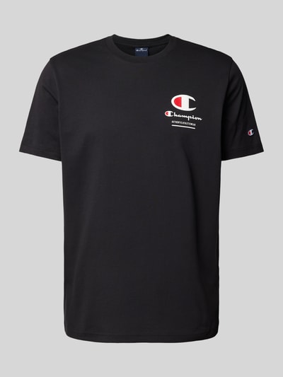 CHAMPION T-Shirt mit Label-Print Black 2