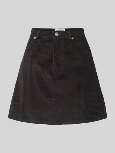 LOLLYS LAUNDRY Corduroy rok met steekzakken, model 'Evas' Donkerbruin - 2