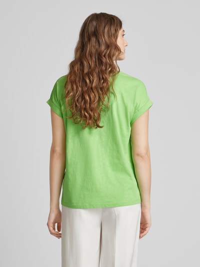 FREE/QUENT T-shirt z kieszenią na piersi model ‘Viva’ Jabłkowozielony 5