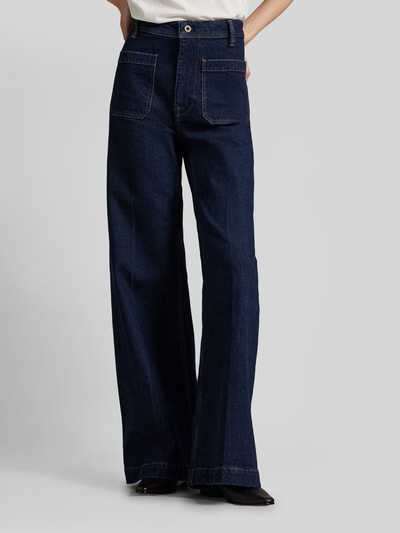 Polo Ralph Lauren Wide Leg Jeans aus Baumwoll-Mix Dunkelblau 4