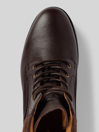 Polo Ralph Lauren Boots van runderleer met profielzool, model 'BRYSON' Donkerbruin - 3