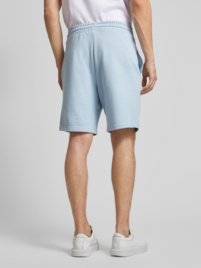 HUGO Sweatshorts met labelprint, model 'Nomario' Hemelsblauw - 5