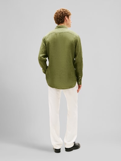 Tommy Hilfiger Regular Fit Freizeithemd aus reinem Leinen Khaki 5