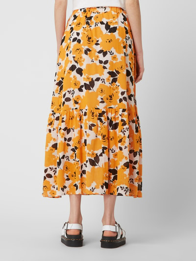 Selected Femme Maxi-jurk met bloemenmotief, model 'Eunice' Geel - 5