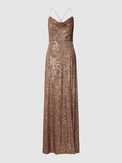 VM by Vera Mont Abendkleid mit Paillettenbesatz Taupe 2