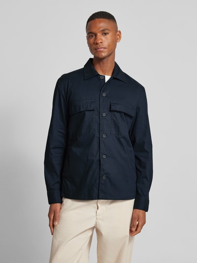 Marc O'Polo Comfort Fit Overshirt mit Baumwoll-Anteil Marine 4