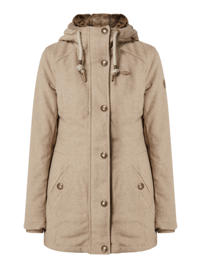 Ragwear Kurzmantel mit Kapuze Beige 2