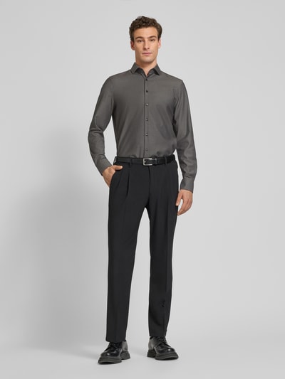 OLYMP Level Five Slim Fit Businesshemd aus Baumwoll-Mix Anthrazit 1