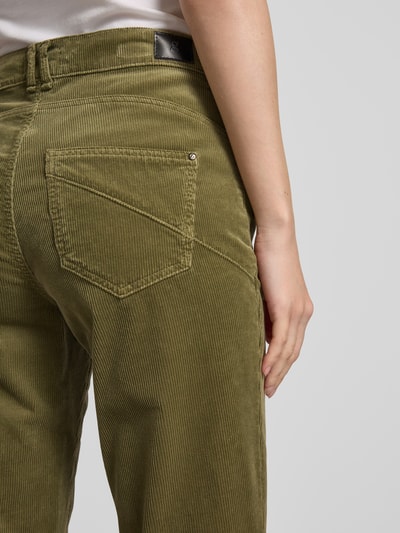 Gardeur Flared cut corduroy broek, model 'Zuri126' Rietgroen - 3