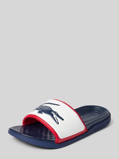 Lacoste Slides mit Label-Detail Modell 'SERVE' Weiss 1