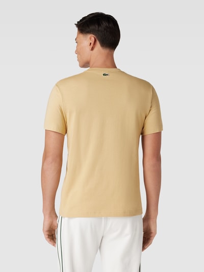 Lacoste T-Shirt mit Label-Print Beige 5