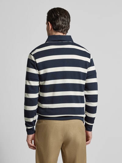 Lindbergh Koszulka polo o kroju relaxed fit z wzorem w paski Granatowy 5