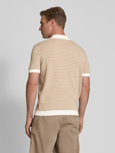 bugatti Regular fit poloshirt met labeldetail Camel - 5