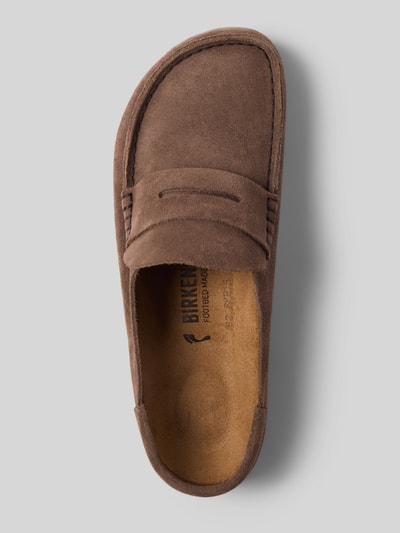 Produktfoto, Loafer aus echtem Leder Modell 'Naples' von Birkenstock in Braun mit abgerundeter Passform und profilierter Sohle, Damen Loafer