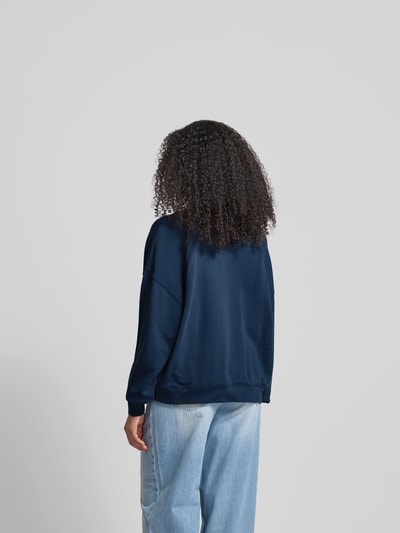 Anine Bing Oversized Sweatshirt mit Logo-Patch Dunkelblau 5