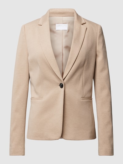 Jake*s Collection Blazer met effen design en tweewegsritssluiting Zand - 2