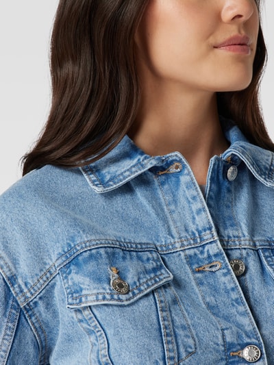 Mango Jeansjacke mit Umlegekragen Hellblau 3