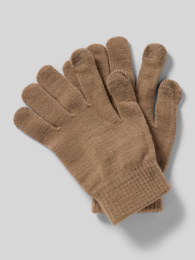 PIECES Handschuhe mit geripptem Bund Modell 'NEW BUDDY' Ecru 1