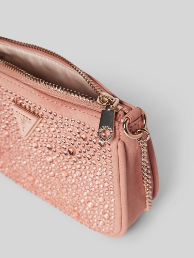 Guess Handtas met siersteentjes, model 'DAILY POUCH' Rosé - 5