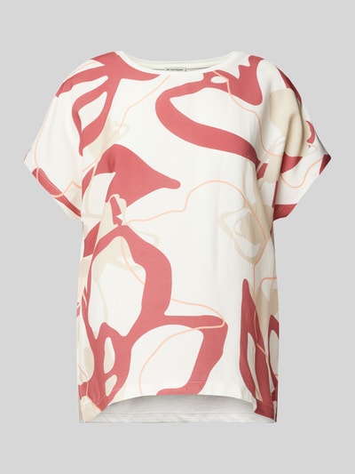 Tom Tailor Regular fit T-shirt van viscose en een mix van katoen en modal Offwhite - 2