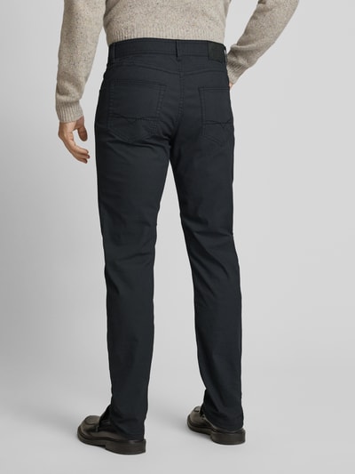 Christian Berg Men Straight Leg Chino mit Strukturmuster Black 5