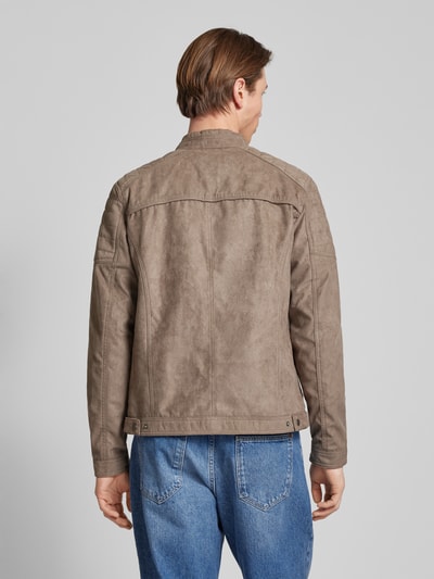 Jack & Jones Jacke mit Reißverschluss Modell 'ROCKY' Taupe 5