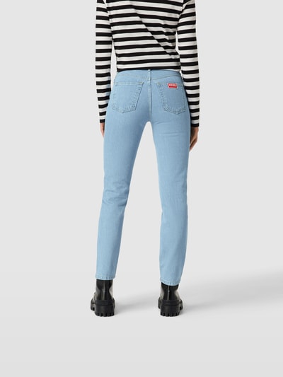 Kenzo Straight Fit Jeans mit Kontrastnähten Hellblau 5