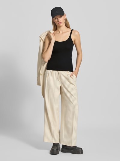 WEEKDAY Top met fijnrib Zwart - 1