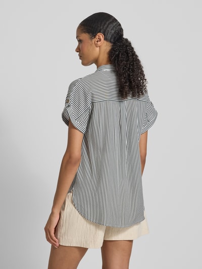 Vero Moda Regular Fit Hemdbluse aus reiner Viskose Modell 'BUMPY' Dunkelgruen 5