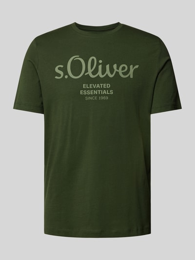 s.Oliver RED LABEL T-Shirt mit Rundhalsausschnitt Oliv 2