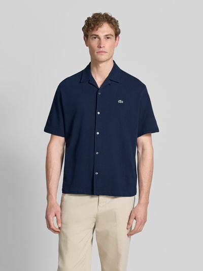 Lacoste Relaxed Fit Freizeithemd aus reiner Baumwolle Marine 4