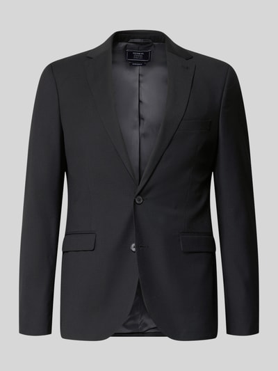 Produktfoto, Regular Fit Sakko mit Viskose-Anteil von MCNEAL in Schwarz, elastischer Material-Mix, Reverskragen, Pattentaschen, 2-Knopf-Leiste