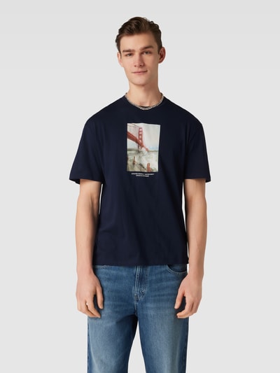 Jack & Jones T-Shirt mit Motiv-Print Modell 'COPENHAGEN' Dunkelblau 4