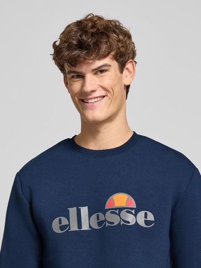 Ellesse Sweatshirt mit Label-Print Modell 'CORVARO' Marine 3