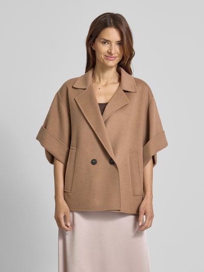 Weekend Max Mara Regular Fit Jacke aus reiner Schurwolle Hellbraun 4
