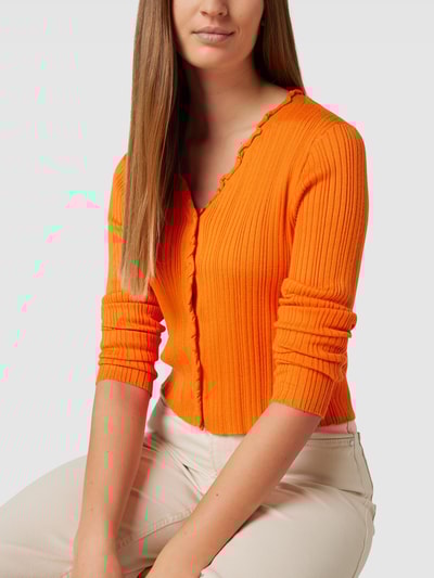 Vero Moda Cardigan met ruches, model 'WILLOW' Oranje - 3