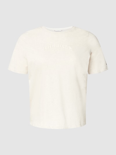 Tommy Hilfiger Curve PLUS SIZE T-Shirt mit Label-Stitching Offwhite 2