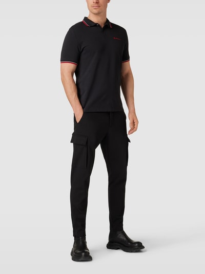 Ben Sherman Poloshirt mit Label-Stitching Modell 'SIGNATURE' Schwarz 1