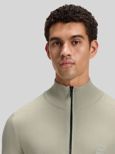 BOSS Orange Regular Fit Troyer aus Baumwoll-Kaschmir-Mix Modell 'KANOBIX_S' Sand 3