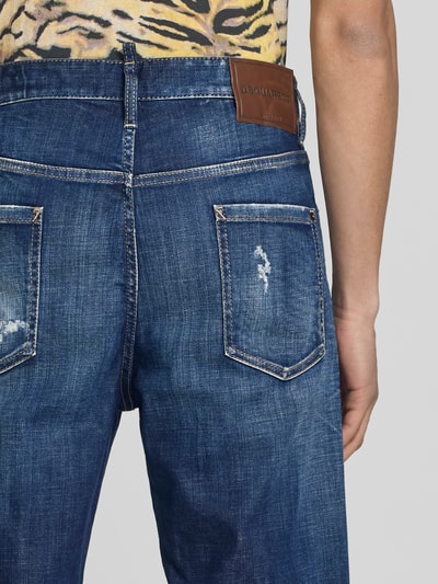Dsquared2 Straight Fit Jeans im Used-Look Dunkelblau 3