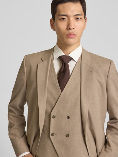 HUGO Slim Fit Anzug mit Woll-Anteil Modell 'Arti/Hesten242V1X' Hellbraun 3