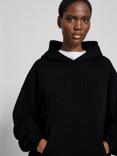ROTATE Oversized Hoodie mit Logo-Stitching Black 3