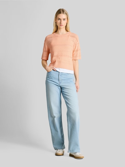 Tom Tailor Denim Relaxed Fit Pullover in Strickoptik Apricot 1