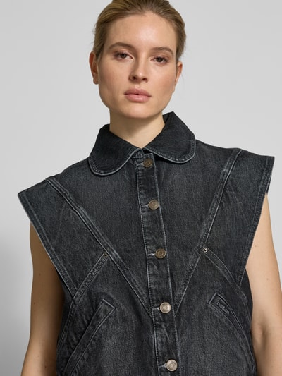 Bash Jeansgilet met strookzakken, model 'MAX' Antraciet - 3