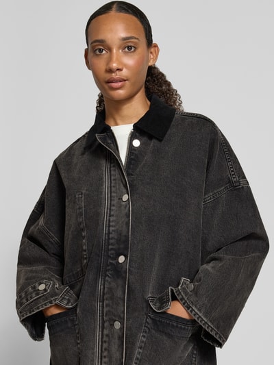 ARMEDANGELS Kurtka jeansowa o kroju oversized z czystej bawełny Antracytowy 3