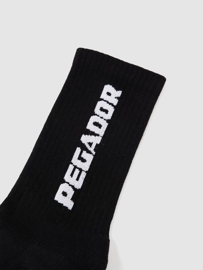 Pegador Socken mit Label-Print Black 2