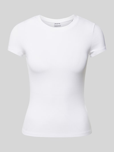 Jake*s Casual T-shirt met ronde hals Wit - 2